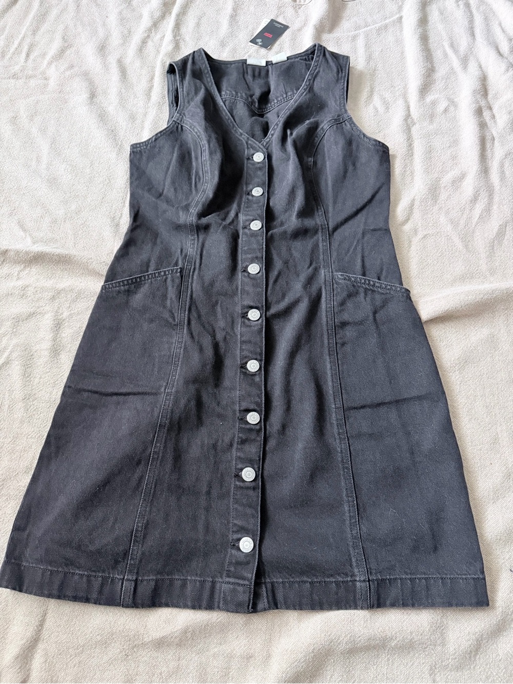 Levi’s New Black Button Up Denim Dress